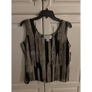 Nygard Collection Women's Sleeveless Blouse Tank Top Abstract Print Sz 8‎